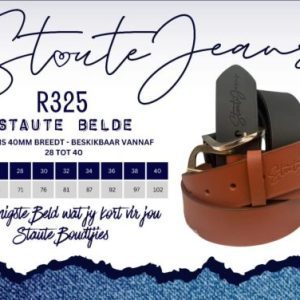 Staute Jeans - Swart 40mm Egte Leer Belde