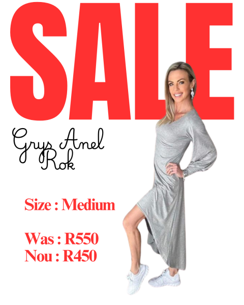 Grys Lente Anel Rok - Size Medium