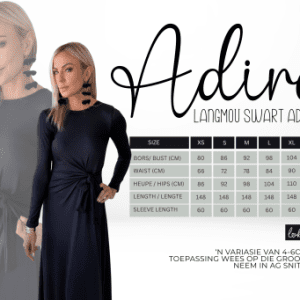 Adira Reeks - Plein Swart Knoop Rok