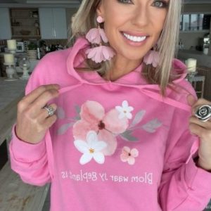 Quote Hoodie - Blom waar jy geplant is - Pienk